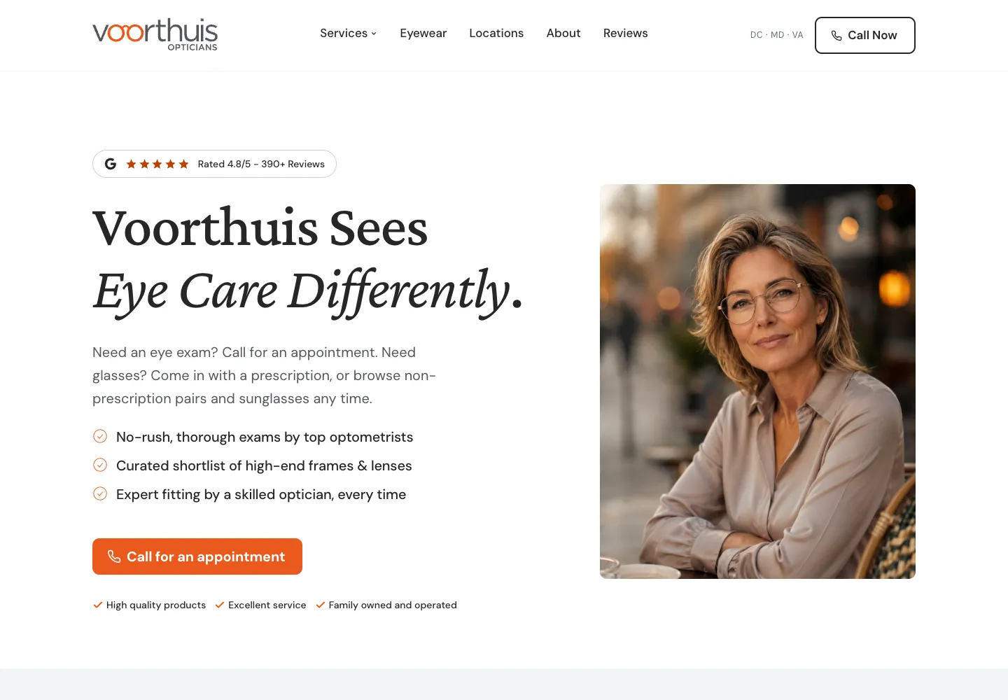 Voorthuis Opticians, new site